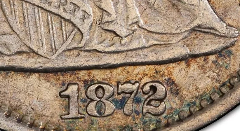 1872-S Half Dime MM Below MPD RPD FS-301 PCGS XF Detail - Image 2 of 4