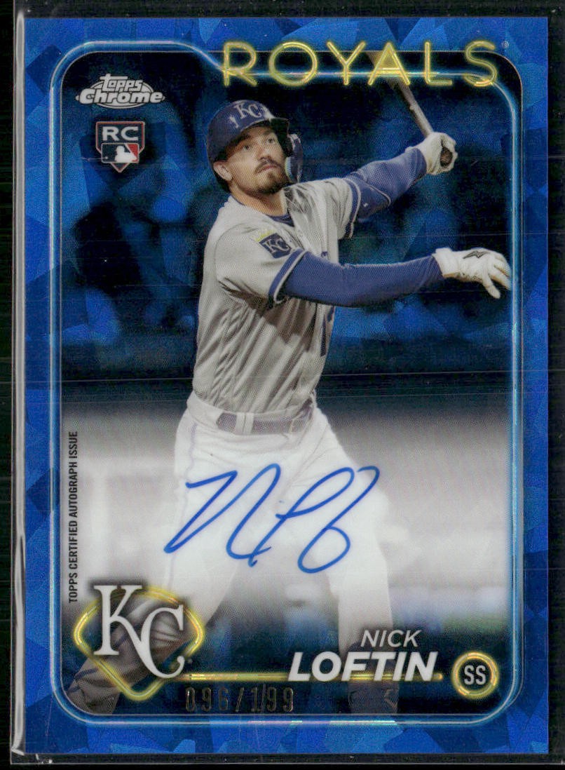 Nick Loftin 2024 Topps Chrome Sapphire Auto 96/199 #CSA-NL
