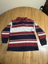 Vintage 2000 s Phat Farm Rugby Polo Striped Shirt 2XL Medium 22 Pit To Pit