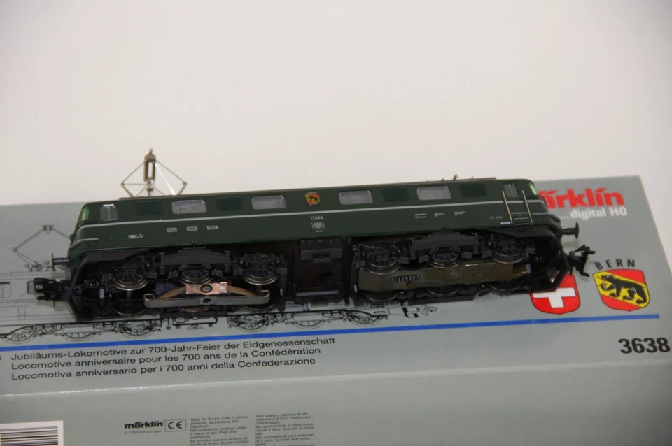 Märklin 3638 Ae 6/6 Digital HO grün Gotthard Transporte 50er/60er Jahre - Bild 4 von 4
