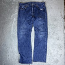 Levis 501 Jeans Mens 36x32 Fits 36x32 Blue Regular Straight Button Fly