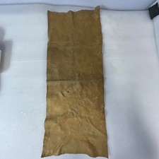 Worn Brown Leather Scrap Piece 10in x 24in Craft Hide Panel