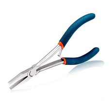 Flat Nose Pliers 6 inch, Duckbill Smooth Jaw, Mini Long Reach Jewelry Pliers