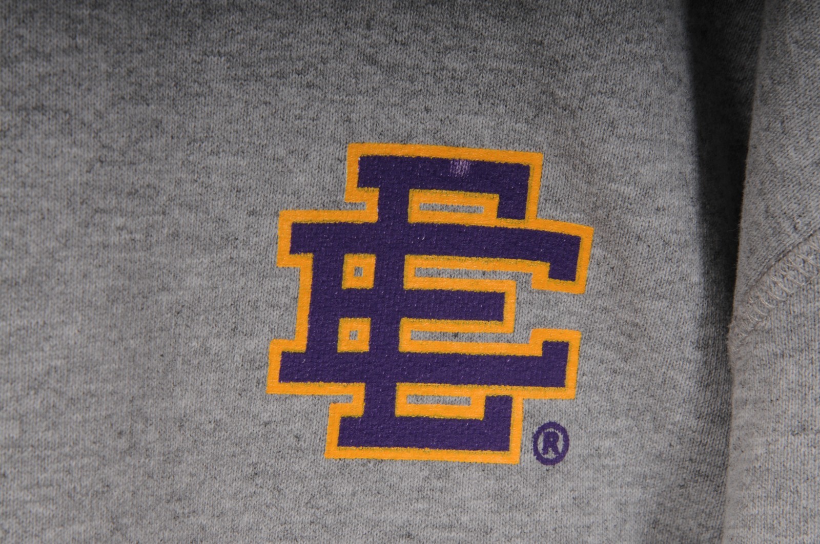 Eric Emanuel EE Basic Logo Hoodie Large Gray Purp… - image 3