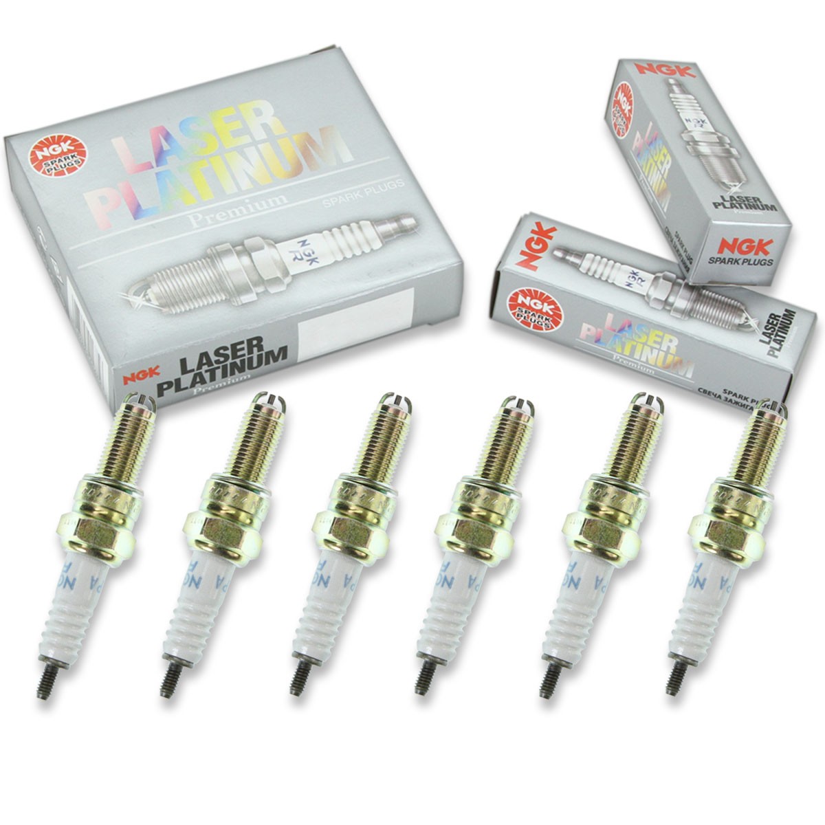 6 pcs NGK Laser Platinum Spark Plugs for 2007-2009 Mitsubishi Galant 3.8L V6 jw