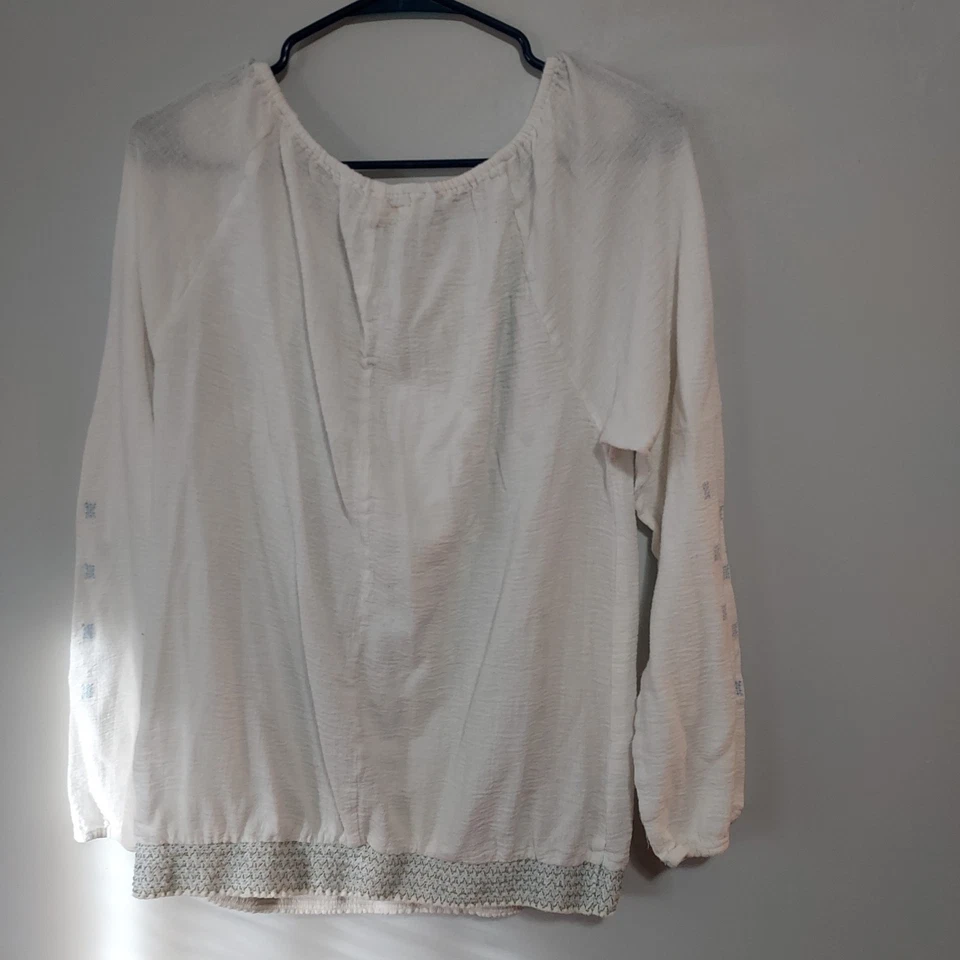 Top campesino boho bordado para mujer talla L Foto 2 de 4