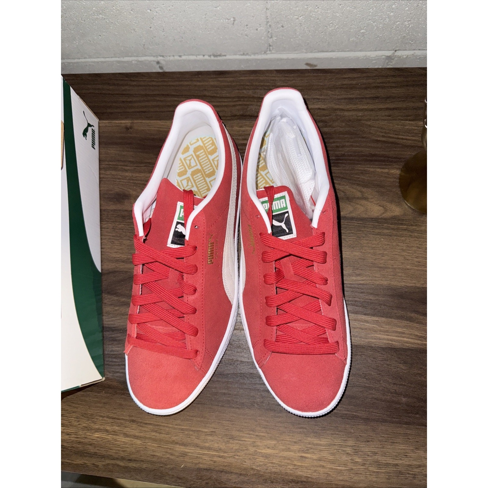 Puma Suede Classic XXI 37491502 Mens Red Suede Lifestyle Shoes sz 10.5 No Lid image 3