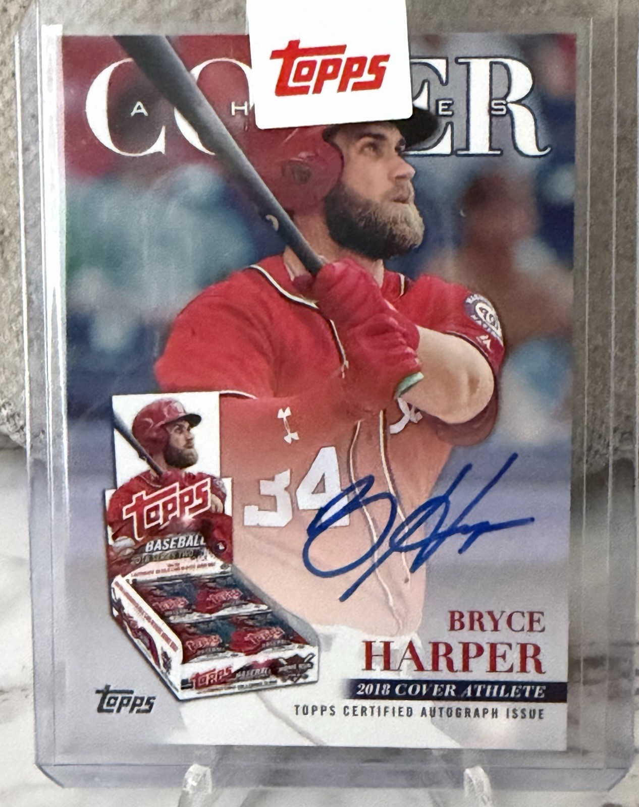 Bryce Harper #COVR-BH Baseball Cards 2026 Topps Cover Athlete Autograph trading card — raw and PSA graded price guide