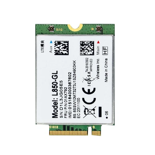 L850  WiFi-Karte 01AX792 NGFF M.2- für   T580 X280 L580 T4801395