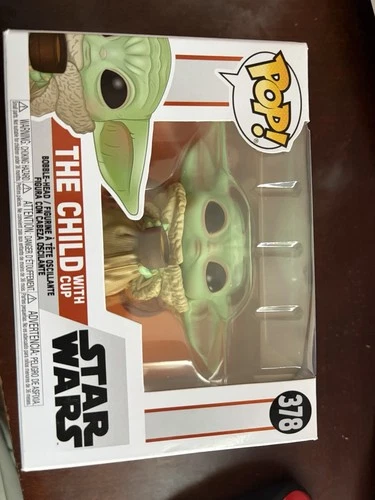 Funko Pop! Vinyl: Star Wars - The Child with Cup- Baby Yoda, Grogu, Mando