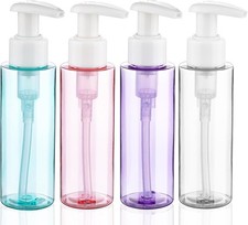 Travel Bottles Plastic Pump Bottle Dispenser Tsa Approved 3.4oz/100ml 4 Pack ...