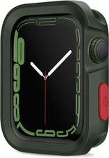 Rugged Case for Apple Watch Series 9/8/7 45mm, Soft TPU Shockproof Bumper