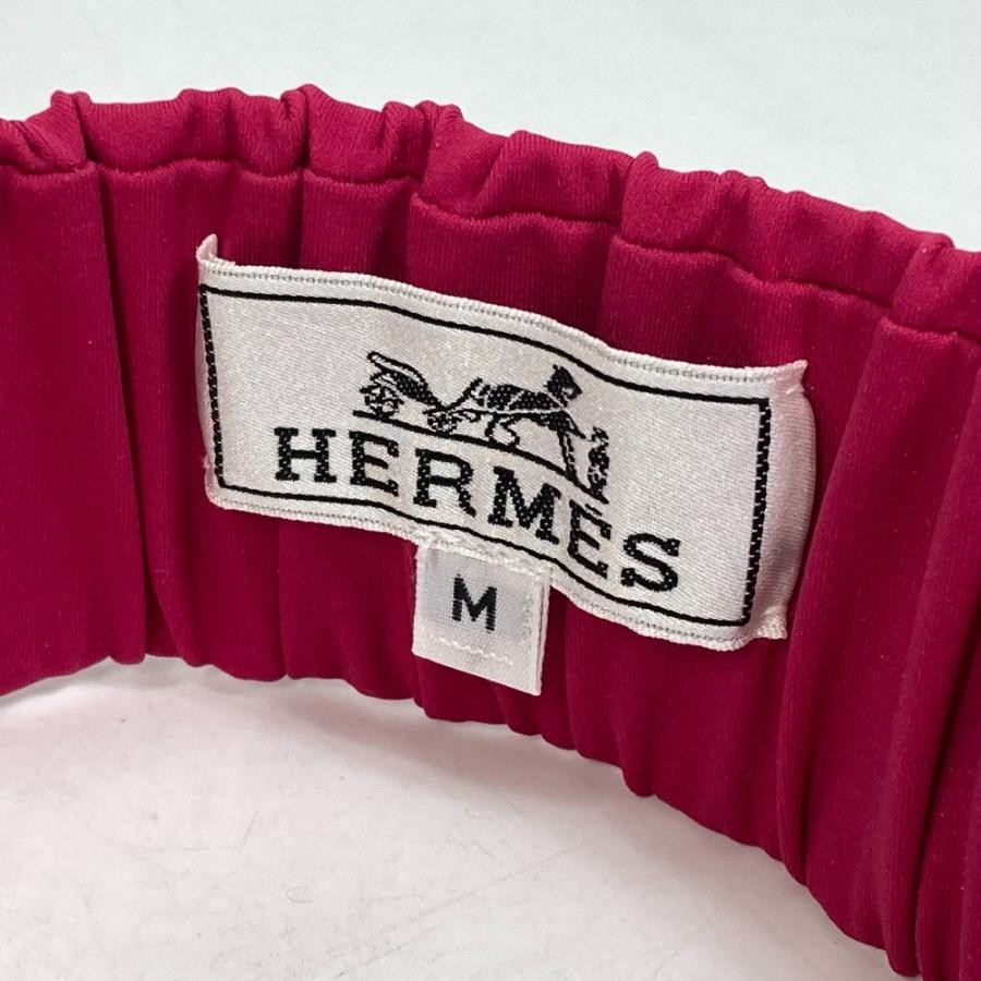 HERMES headband 2022 model Eugenia pink polyamide eastane  display picture 3
