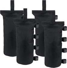 Heavy Duty Weight Bags(150LBS) for Pop up Tent, Set of 4, Black(Without Sand)