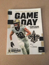 VINTAGE 2024 NEW ORLEANS SAINTS ATLANTA FALCONS OLD PROGRAM PETE WERNER