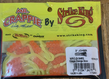 Mr. Crappie Strike King #MRCJ2-248G 2” Joker Osage Orange Glow-1pk 15pcs-NEW