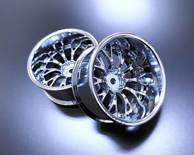TETSUJIN Super Rim Set RIM02 x Daisy Chrome RC Wheels Set of 2 TT-7637