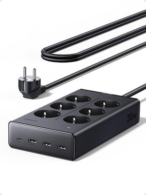 UGREEN Steckdosenleiste mit USB 10in1 Mehrfachsteckdose 20W USB C Ueberspannung
