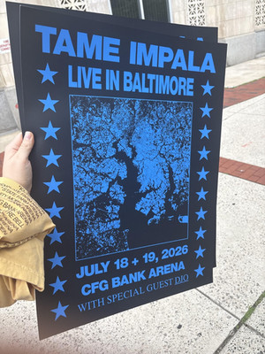 Tame Impala July 18 19 2026 CFG Bank Arena. Baltimore, MD Poster