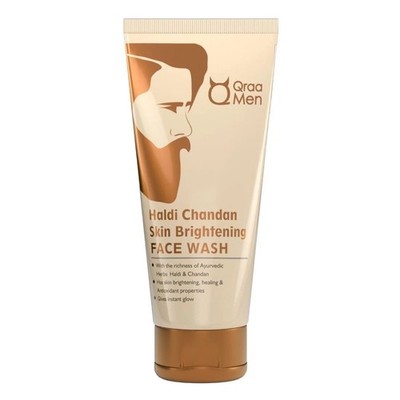 Qraa Men Haldi Chandan Skin Brightening Face Wash For All Skin Types 100g