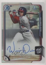 2015 Bowman Chrome Prospects Refractor 466/499 Wilmer Difo #BCAP-WD Auto 2x4