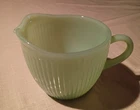 Vintage MCM Jadeite Creamer w/Original Label by Fire-King