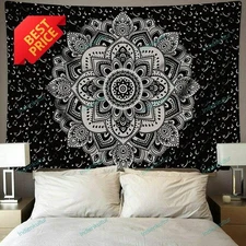 Wall Hanging Hippie Boho Tapestry Indian Handmade Flower Throw Mandala Cotton