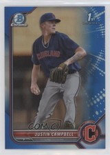 2022 Bowman Draft Chrome Blue Refractor 80/150 Justin Campbell #BDC-113 0v3r