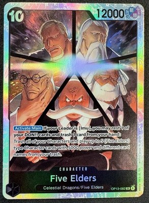 X3 Five Elders   OP13-082 SR Carrying On His Will Foil One Piece TCG NM
