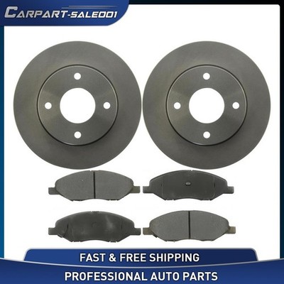 Front Disc Brake Rotors + Brake Pads Kit fits 2007 2008 2009 2010 Nissan Tiida