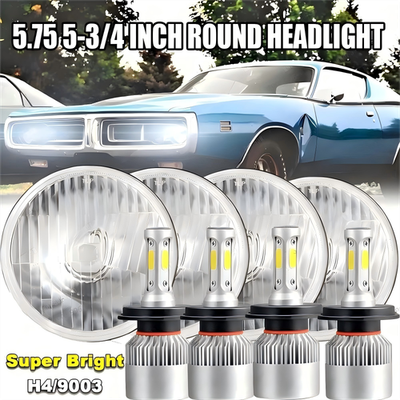 #ad 4PCS for Mercury Cougar 1967 76 Monterey Comet 5.75quot; Round LED Headlights Hi Lo $62.87