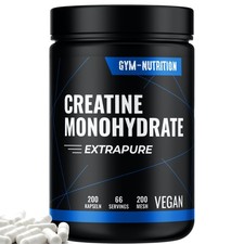 Creatin Monohydrat 3000mg - 200 Kapseln - Vegan - 66 Portionen