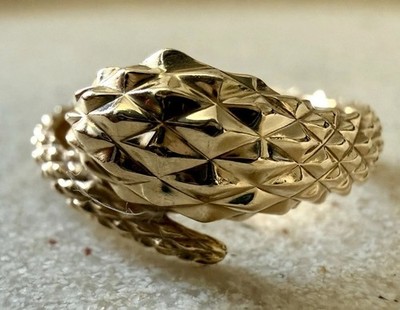 Rare, Discontinued Snake Ring (Mejuri), 14k Solid Yellow Gold, Ring Size 6, 2.5g