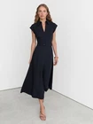 Reiss Womens Navy Midi Dress