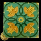Vintage Van Briggle Tile 6" Square Arts & Crafts Design Brown Clay