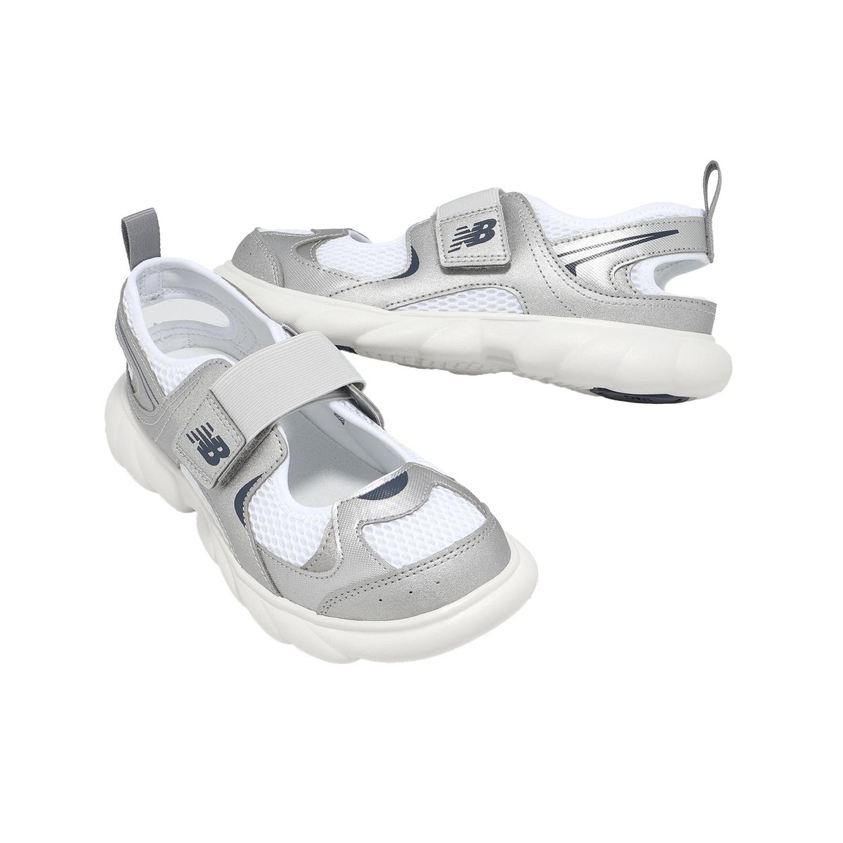 New Balance 230 Hook And Loop NB Silver Navy Kids Preschool Sandal