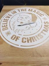 Magic of Christmas Airbrush Stencil 10 mil, pick size Santa Stencil PIC SIZE