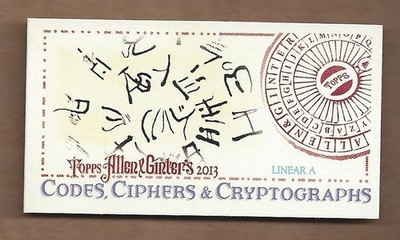 2013 Topps Allen and Ginter Mini Codes, Cyphers, and Crypotgraphs #LA Linear A