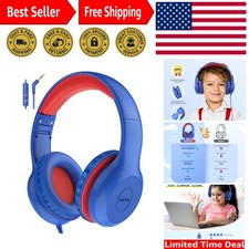 Kids Headphones Wired with Microphone, 85/94dB Volume Limit Headphones for Ki...