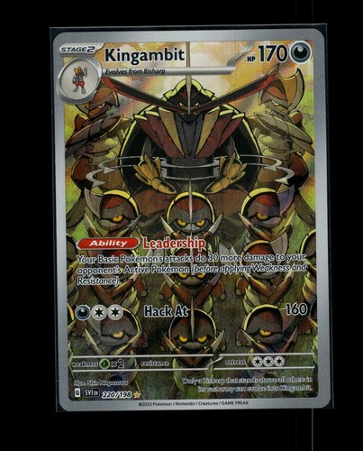 Kingambit 220/198 Illustration Rare Scarlet & Violet Pokemon Holo Near Mint
