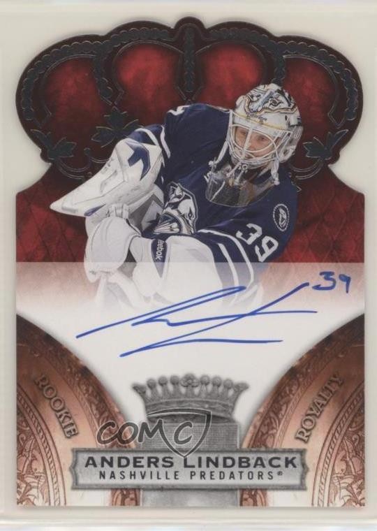 2010-11 Panini Crown Royale 394/499 Anders Lindback #145 Rookie Auto RC 1ci