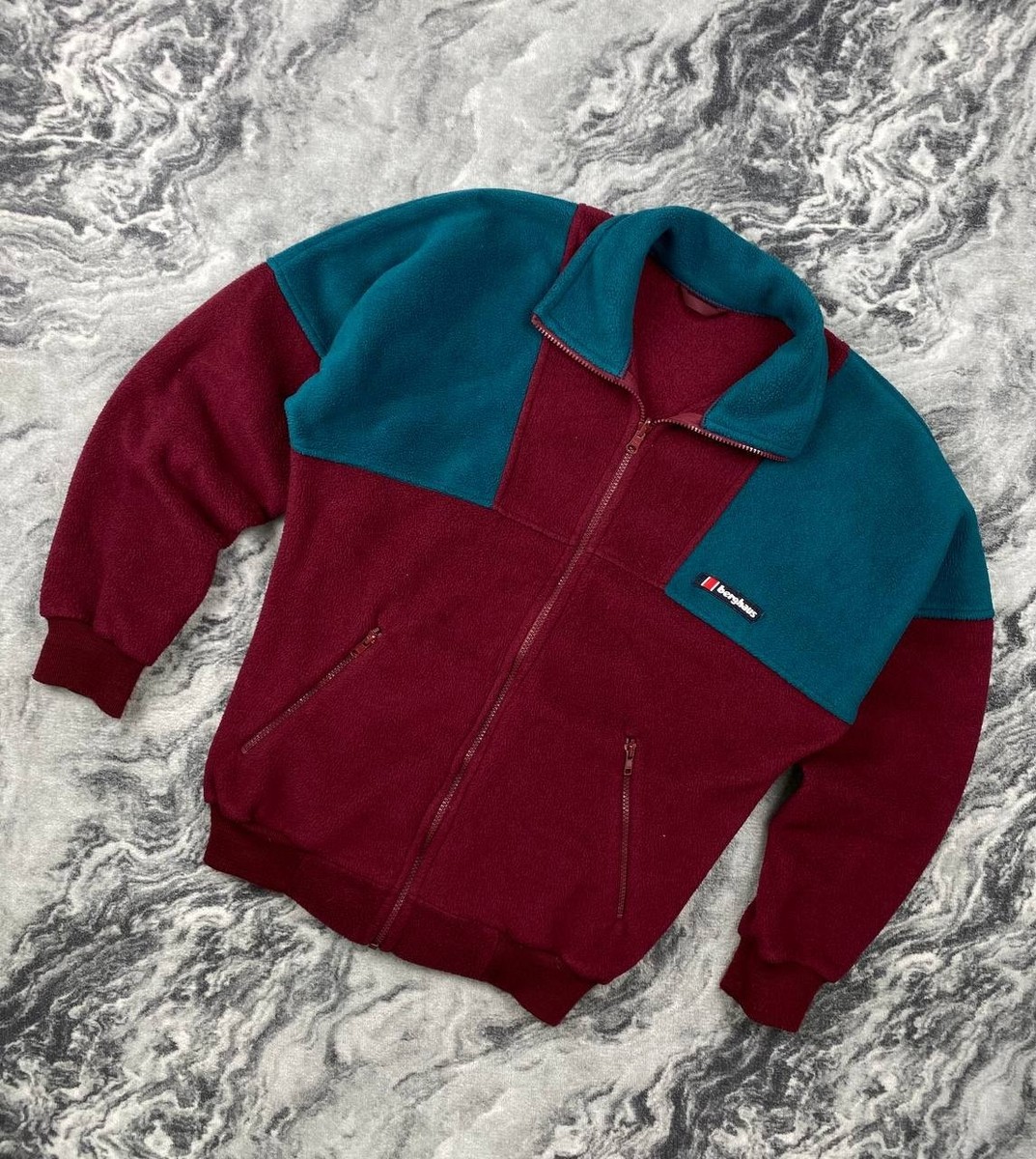 Vintage Berghaus Polartec Fleece Jacket Men Size L Red | eBay