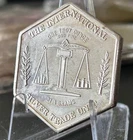 UNIQUE VINTAGE AMERICA AMERICA FINE SILVER HEXAGON TRADE UNIT ROUND
