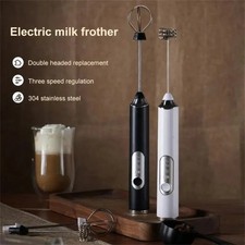 Handheld Double Stick Wireless Whisk Custard Foamer Mini Portable Blender Coffee