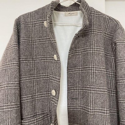 ICHI Antiquites check coat Brown