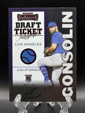 Tony Gonsolin 2020 Panini Contenders Red Draft Ticket Rookie Auto /75 RC Dodgers