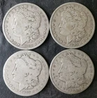 1880, 1881 O, 1883, and 1902 O $1 Morgan Silver Dollars
