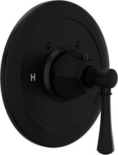 Rohl Italian Bath Trim Thermostatic Shower Valve With Metal Lever Matte Black