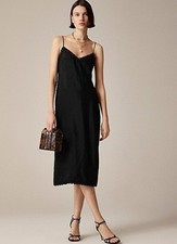 NWT J CREW NATASHA CROCHET-TRIM SLIP DRESS, SIZE 4