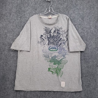 Ecko Unltd Classic Y2K T Shirt Mens 2XL Gray The Block Is Hot Graphic Streetwear